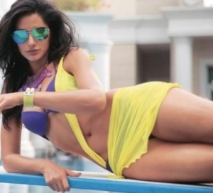 Nargis-Fakhri-Bikini-in-Main-Tera-Hero-586x398-585x397