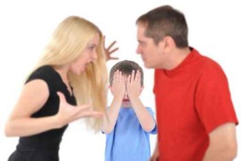 Angry Parents Fighting with Boy Child